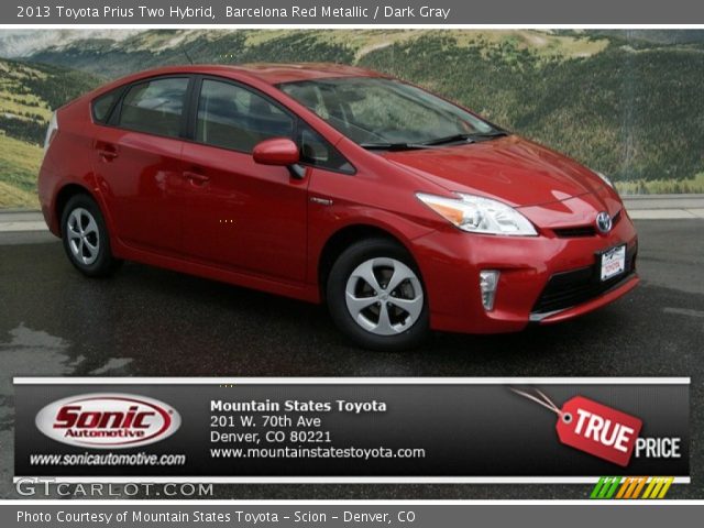2013 Toyota Prius Two Hybrid in Barcelona Red Metallic