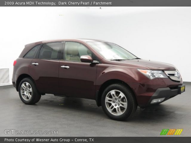 2009 Acura MDX Technology in Dark Cherry Pearl