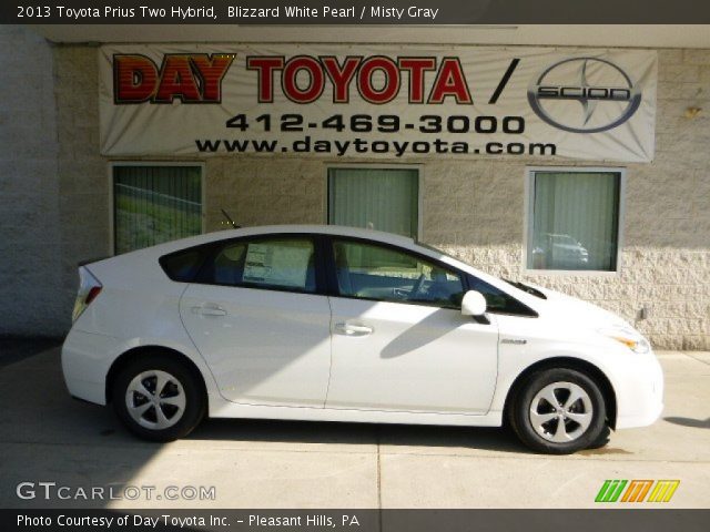 2013 Toyota Prius Two Hybrid in Blizzard White Pearl