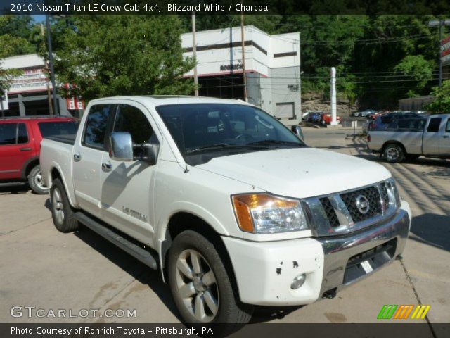 2010 Nissan Titan LE Crew Cab 4x4 in Blizzard White