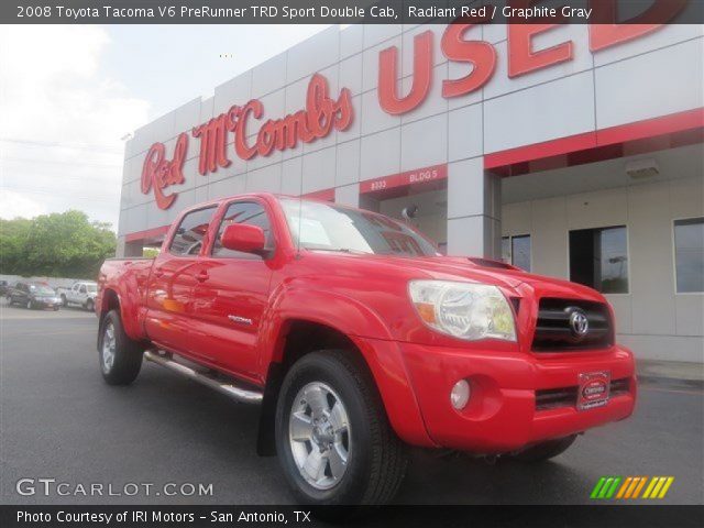 2008 Toyota Tacoma V6 PreRunner TRD Sport Double Cab in Radiant Red