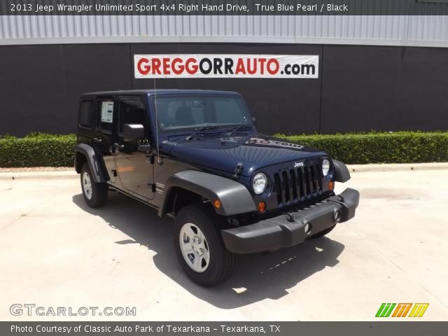 2013 Jeep Wrangler Unlimited Sport 4x4 Right Hand Drive in True Blue Pearl