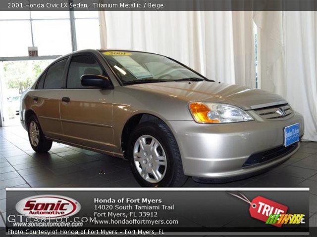 2001 Honda Civic LX Sedan in Titanium Metallic