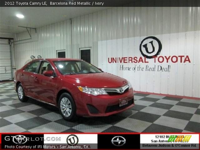 2012 Toyota Camry LE in Barcelona Red Metallic