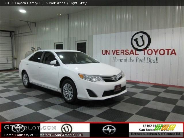 2012 Toyota Camry LE in Super White
