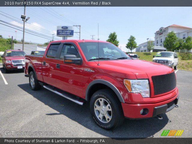 2010 Ford F150 FX4 SuperCrew 4x4 in Vermillion Red