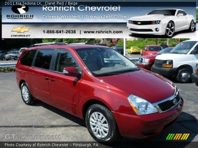 2011 Kia Sedona LX in Claret Red