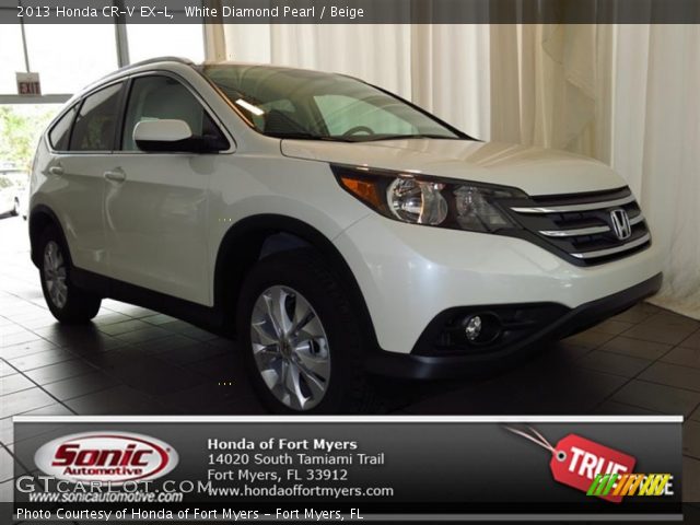 2013 Honda CR-V EX-L in White Diamond Pearl