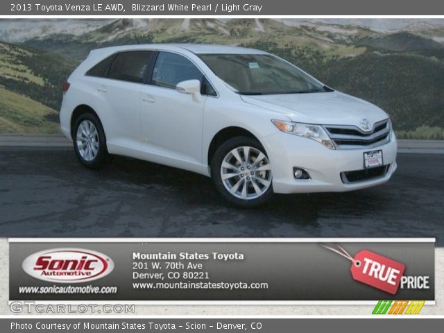 2013 Toyota Venza LE AWD in Blizzard White Pearl