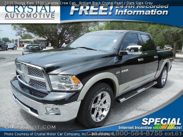 2010 Dodge Ram 1500 Laramie Crew Cab in Brilliant Black Crystal Pearl