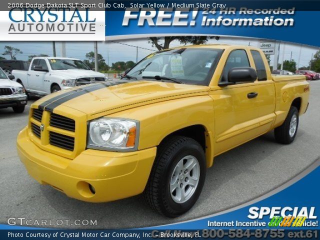 2006 Dodge Dakota SLT Sport Club Cab in Solar Yellow