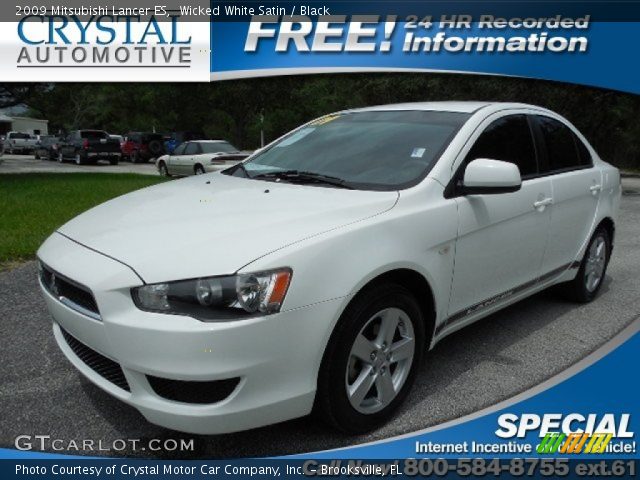 2009 Mitsubishi Lancer ES in Wicked White Satin