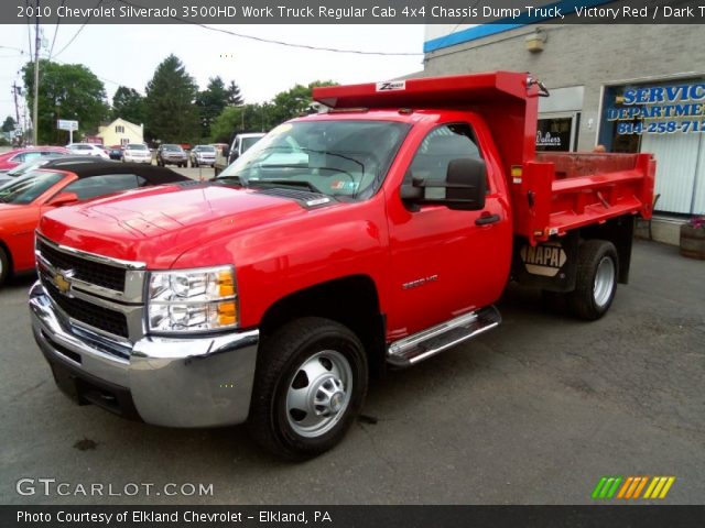 2010 Chevrolet Silverado 3500HD Work Truck Regular Cab 4x4 Chassis Dump Truck in Victory Red
