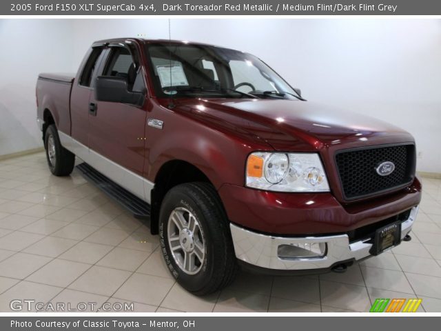 2005 Ford F150 XLT SuperCab 4x4 in Dark Toreador Red Metallic