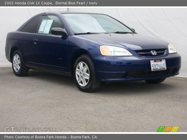 2003 Honda Civic LX Coupe in Eternal Blue Pearl
