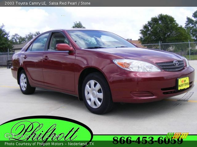 2003 Toyota Camry LE in Salsa Red Pearl