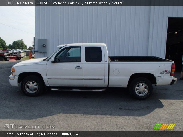 2003 GMC Sierra 1500 SLE Extended Cab 4x4 in Summit White