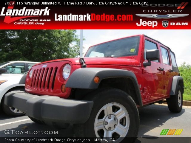 2009 Jeep Wrangler Unlimited X in Flame Red