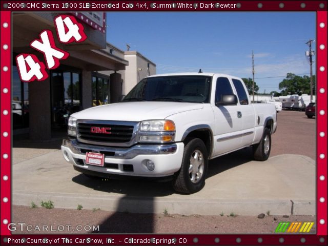 2006 GMC Sierra 1500 SLE Extended Cab 4x4 in Summit White