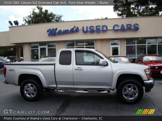 2010 GMC Canyon SLE Extended Cab 4x4 in Pure Silver Metallic