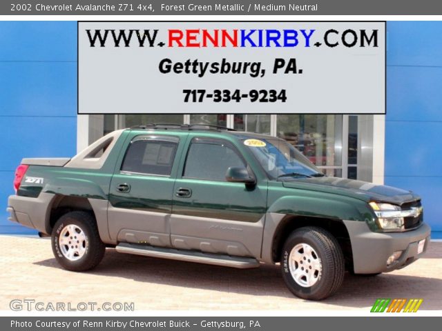 2002 Chevrolet Avalanche Z71 4x4 in Forest Green Metallic