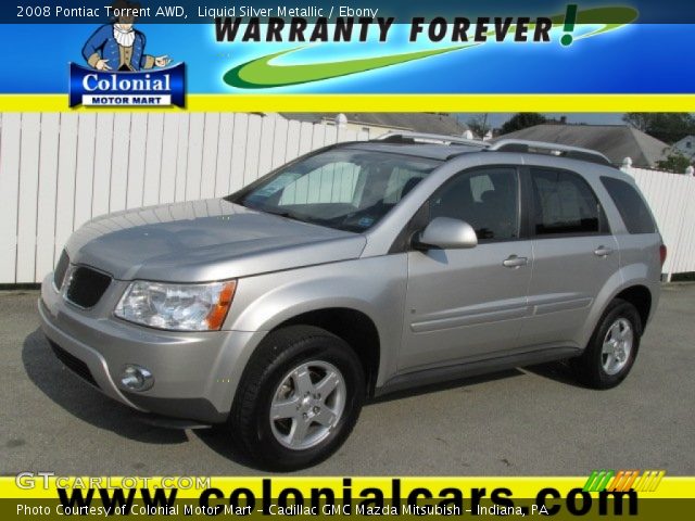 2008 Pontiac Torrent AWD in Liquid Silver Metallic