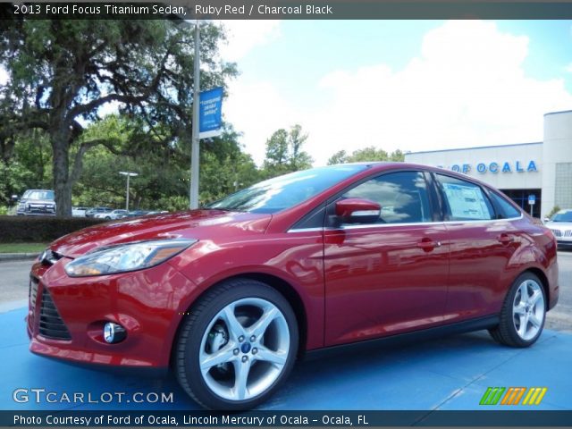 2013 Ford Focus Titanium Sedan in Ruby Red