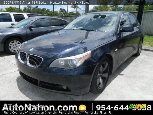 2007 BMW 5 Series 525i Sedan in Monaco Blue Metallic