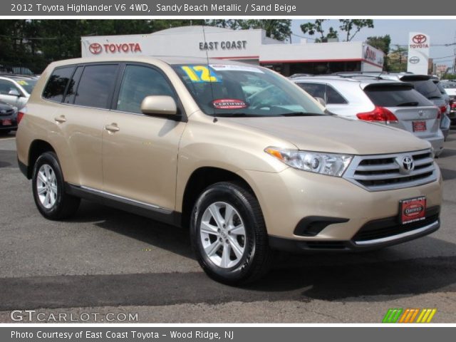 2012 Toyota Highlander V6 4WD in Sandy Beach Metallic