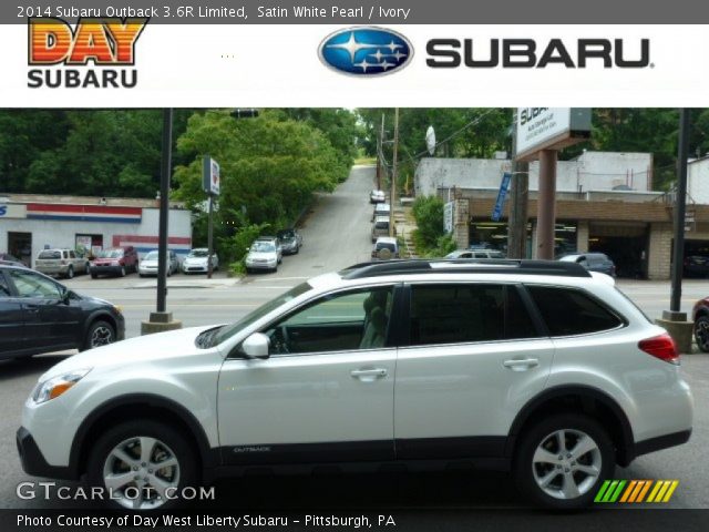 2014 Subaru Outback 3.6R Limited in Satin White Pearl