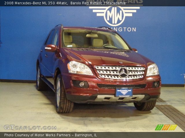 2008 Mercedes-Benz ML 350 4Matic in Barolo Red Metallic