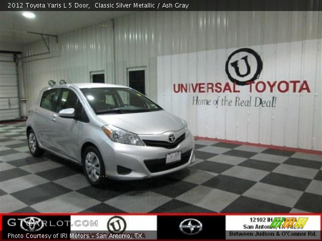 2012 Toyota Yaris L 5 Door in Classic Silver Metallic