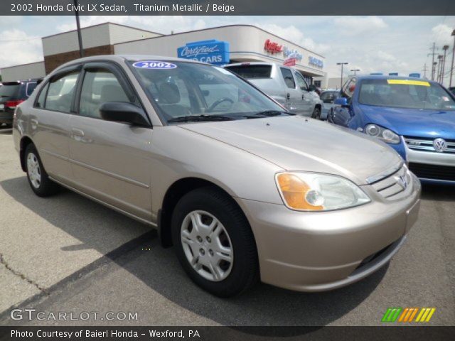 2002 Honda Civic LX Sedan in Titanium Metallic