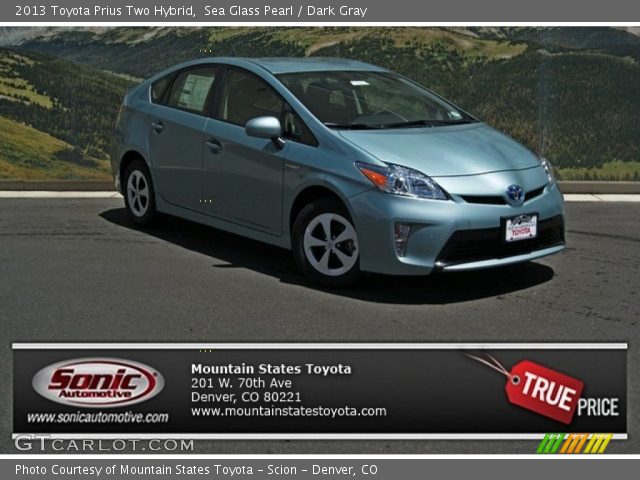 2013 Toyota Prius Two Hybrid in Sea Glass Pearl