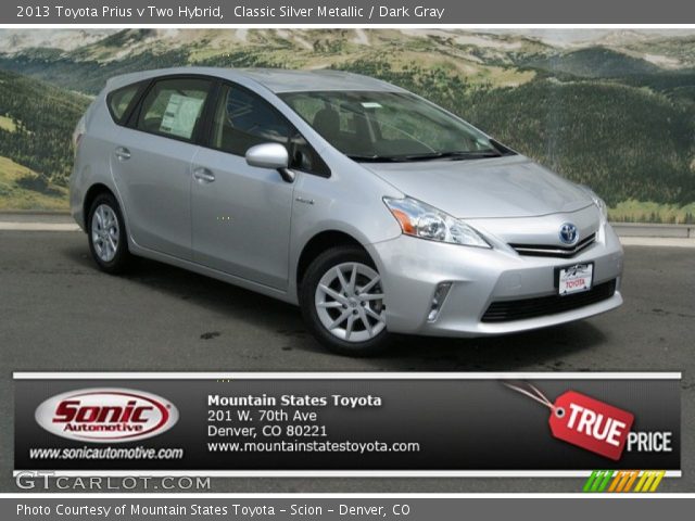2013 Toyota Prius v Two Hybrid in Classic Silver Metallic