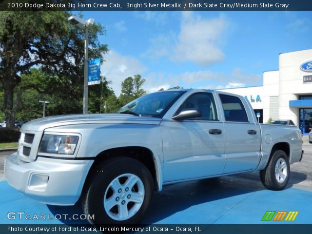 2010 Dodge Dakota Big Horn Crew Cab in Bright Silver Metallic