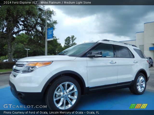 2014 Ford Explorer XLT in White Platinum