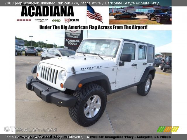 2008 Jeep Wrangler Unlimited Rubicon 4x4 in Stone White
