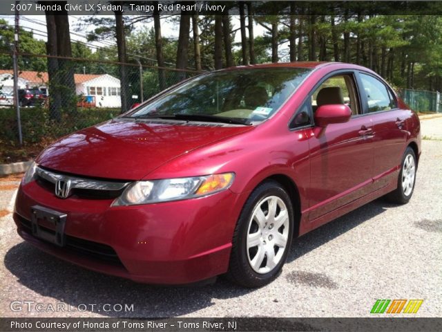 2007 Honda Civic LX Sedan in Tango Red Pearl