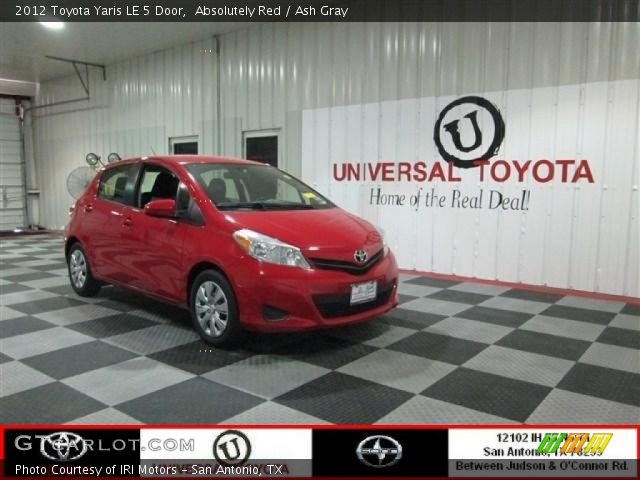 2012 Toyota Yaris LE 5 Door in Absolutely Red