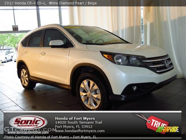 2012 Honda CR-V EX-L in White Diamond Pearl