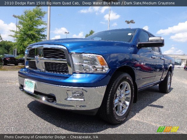 2010 Dodge Ram 1500 Big Horn Quad Cab in Deep Water Blue Pearl