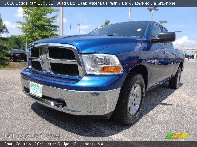 2010 Dodge Ram 1500 SLT Quad Cab in Deep Water Blue Pearl