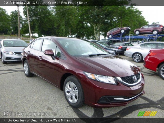 2013 Honda Civic LX Sedan in Crimson Red Pearl