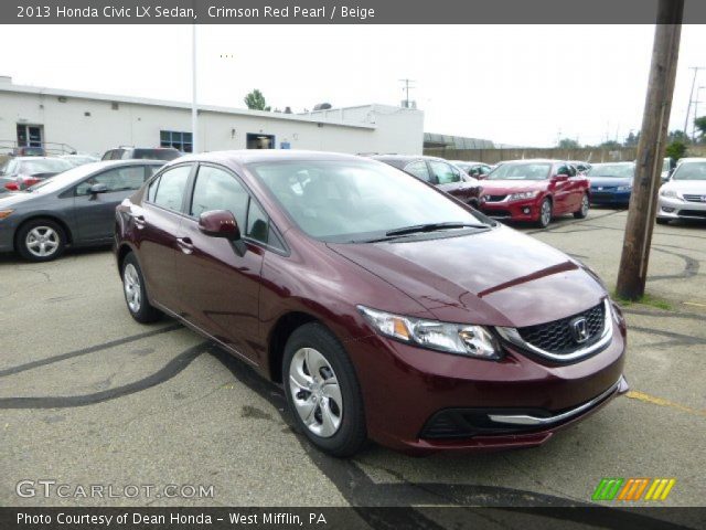 2013 Honda Civic LX Sedan in Crimson Red Pearl