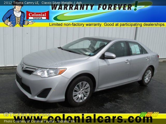 2012 Toyota Camry LE in Classic Silver Metallic