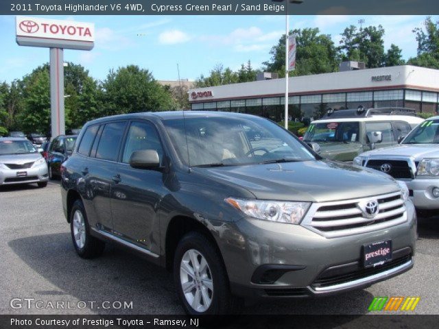 2011 Toyota Highlander V6 4WD in Cypress Green Pearl