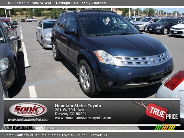 2003 Nissan Murano SL AWD in Midnight Blue Pearl