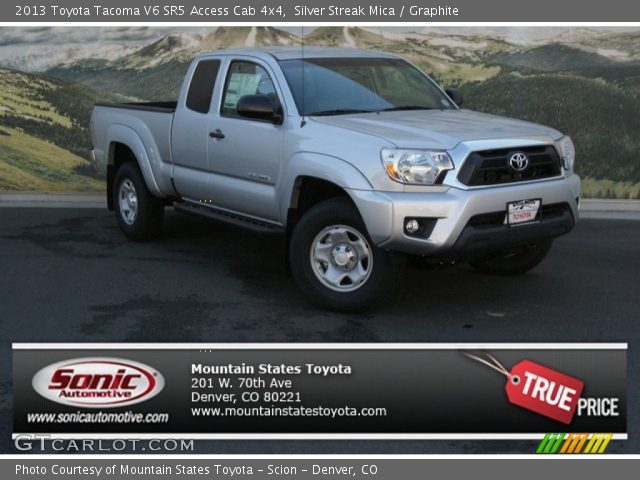 2013 Toyota Tacoma V6 SR5 Access Cab 4x4 in Silver Streak Mica
