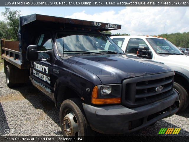 1999 Ford F450 Super Duty XL Regular Cab Dump Truck in Deep Wedgewood Blue Metallic